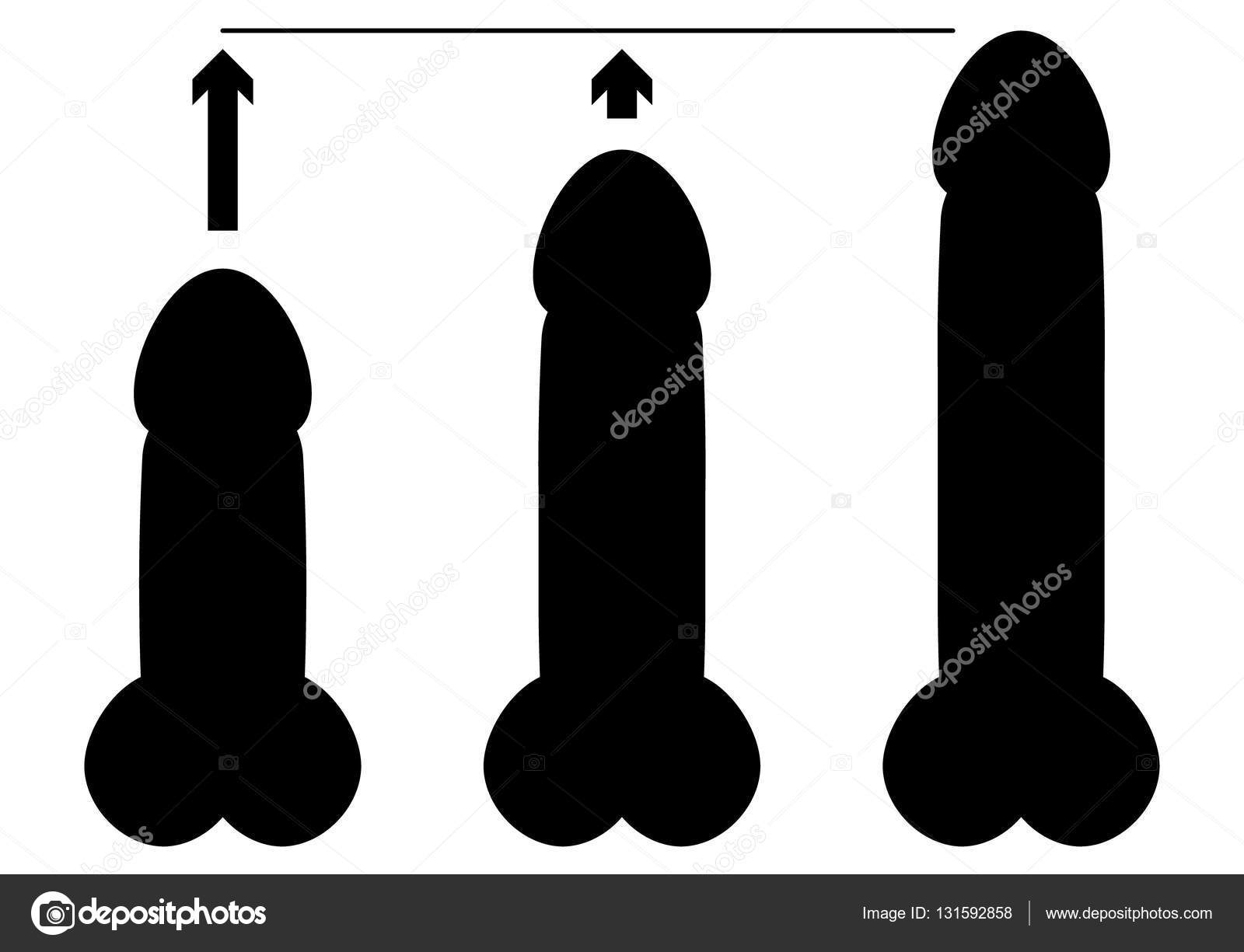 Penis silhouette imágenes de stock de arte vectorial | Depositphotos