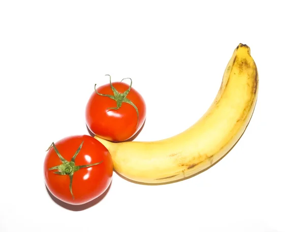 Una 'senyera' de tomate y plátano